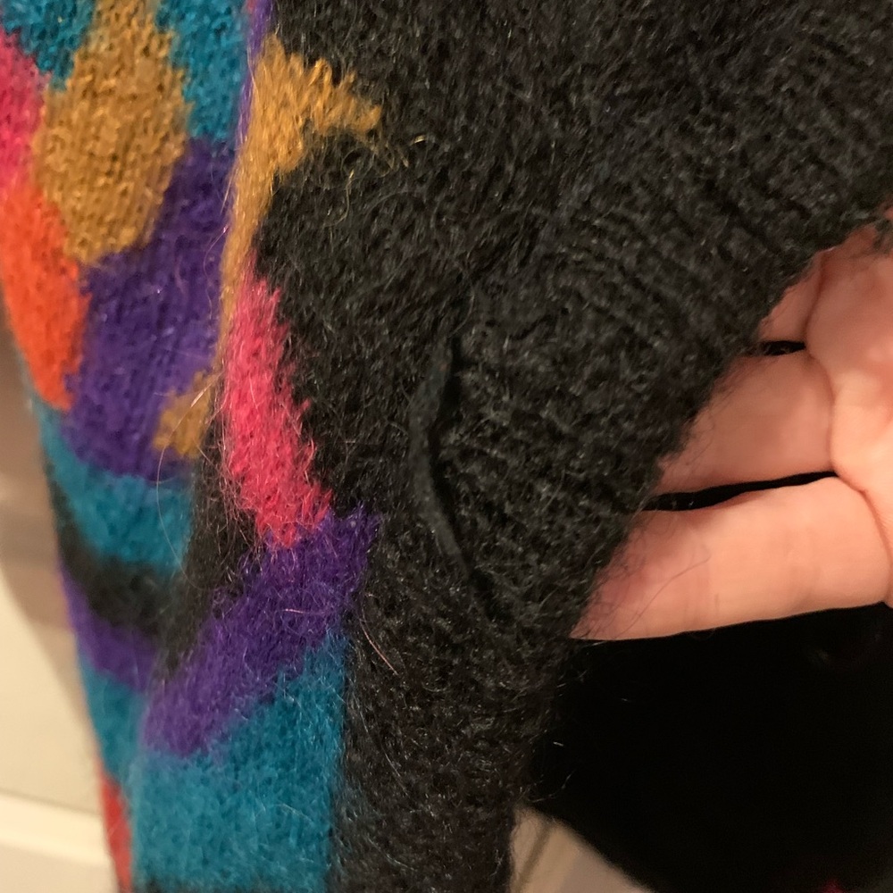 Rafaella Black Multicolor Patterned Cardigan - image 3